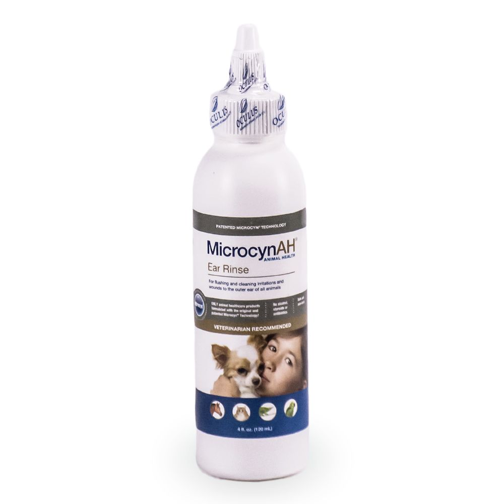 MicrocynAH 麥高臣 洗耳水 寵物神仙水 所有年齡階段的動物 清潔和護理耳道4oz/瓶