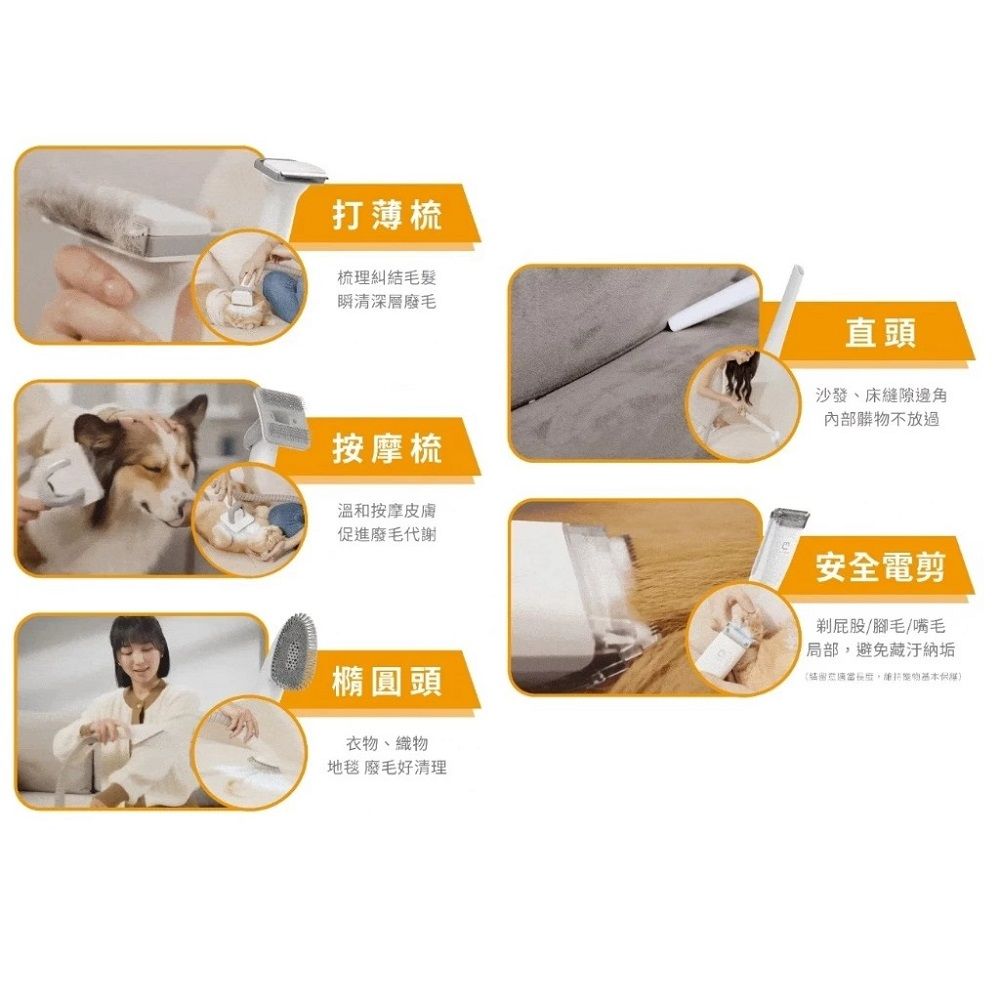  【終極全餐組】Maother 毛媽媽 無線寵物理毛機 W3 寵物美容機 電剪毛剃腳毛 除毛 梳毛 吸毛器