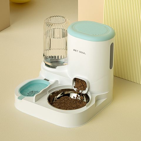 自動飲水餵食器乾濕兩用不銹鋼貓咪狗狗食盆