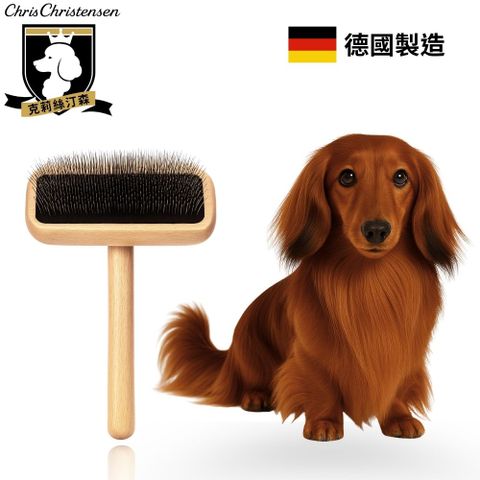 美國克莉絲汀森 Karben系列木柄氣墊彎針寵物梳(小型）