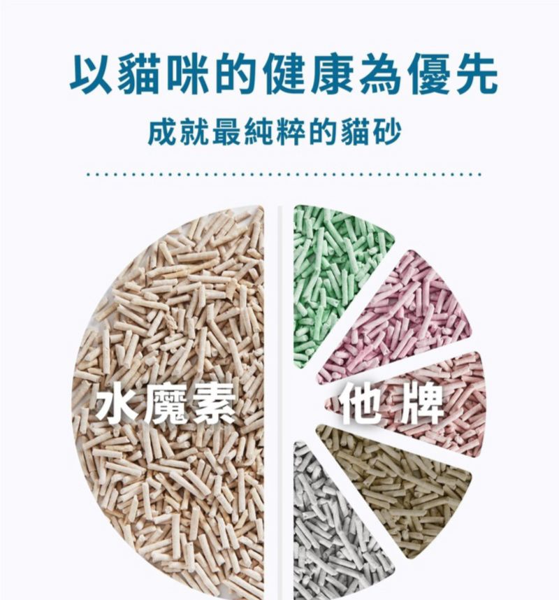 以貓咪的健康為優先成就最純粹的貓砂水魔素 他牌