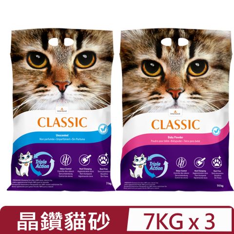 【3入組】加拿大Intersand-晶鑽PLUS E Classic 凝結貓砂 7kg 兩種香味可選