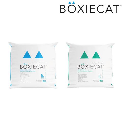 BOXIECAT 博識貓 美國頂級 《 黏土凝結貓砂-原味綠芬》28磅/12.7kg