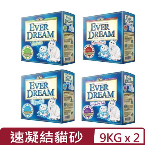 【2入組】EVER DREAM韓國藍貓-速凝結貓砂 9kg