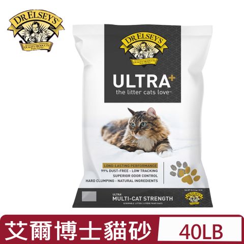 艾爾博士 美國DR.ELSEY'S超級博士貓艾歐-長效黑 ULTRA持久除臭貓砂(18.14kg)40lb (EL-11440)