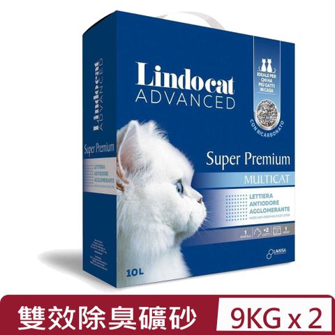 【2入組】Lindocat歐洲之星-雙效除臭城市礦砂-多貓｜無臭環境 10L(9Kg)