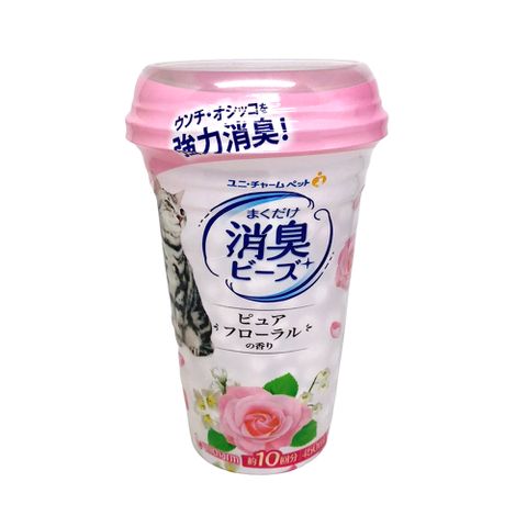 日本 Unicharm 貓砂盆消臭粒 純淨花香 450ml