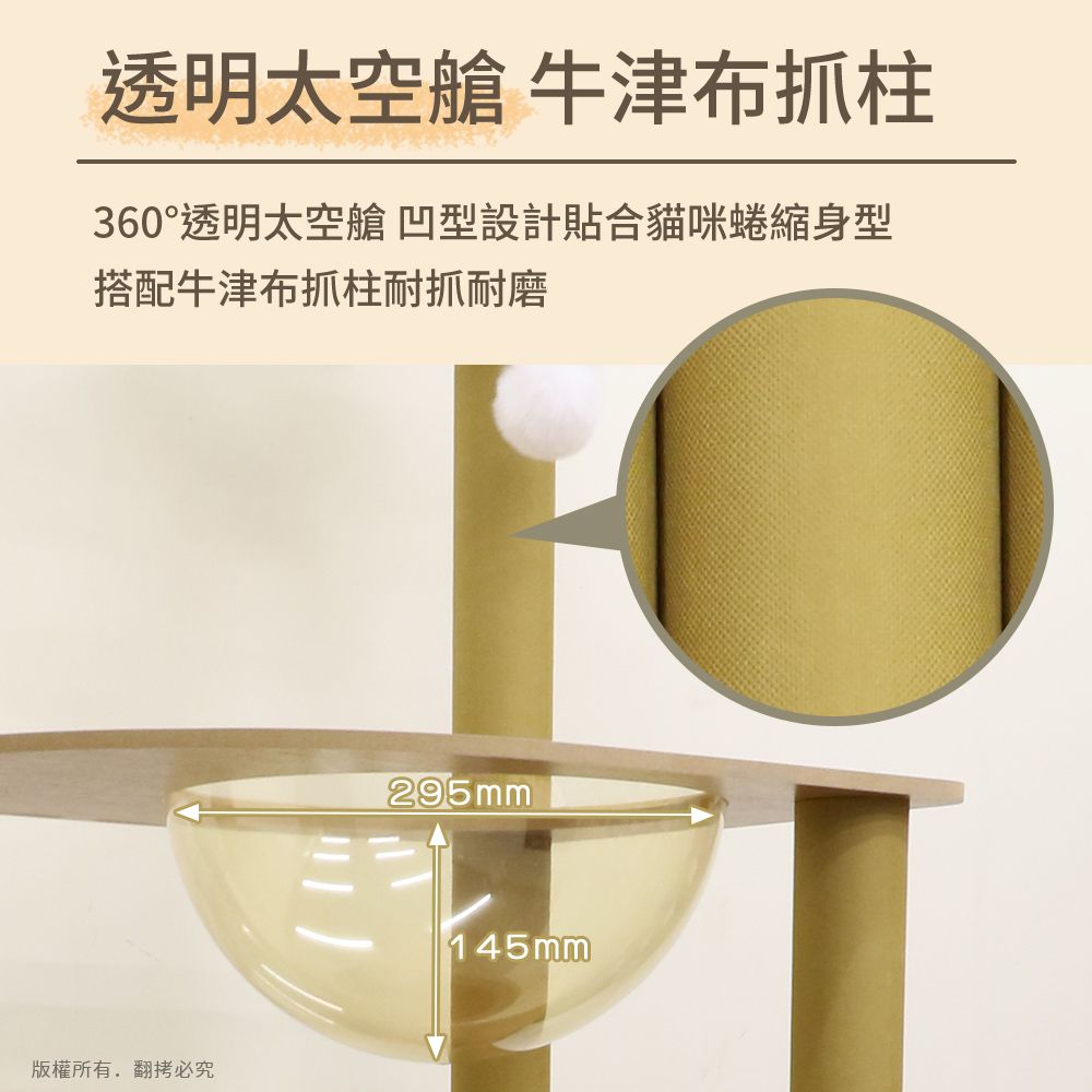 貓本屋 150cm豪華加大雙貓屋太空艙貓跳台(附貴妃躺枕)