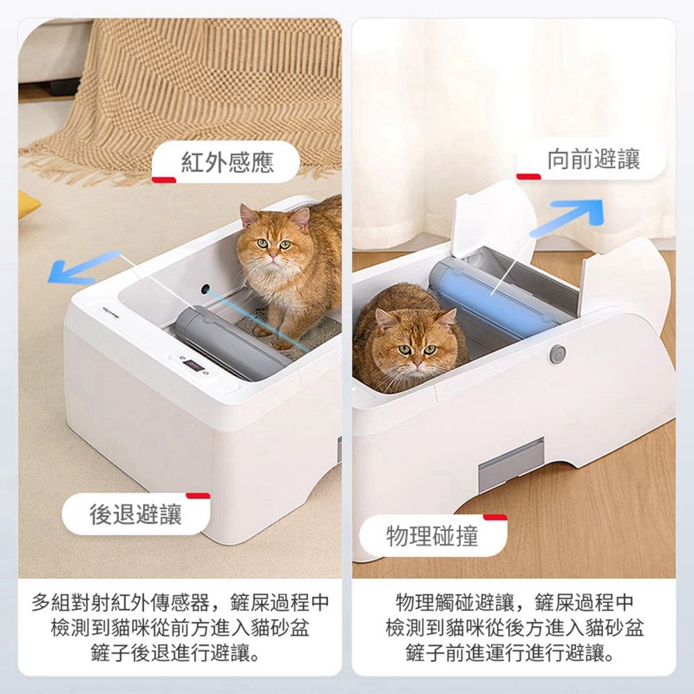  貓砂盆 全自動貓砂機 Q1 APP款 輕享版 APP智控 紅外觸碰感應 數顯屏