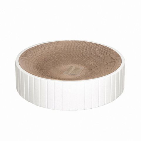 圓形貓抓板 大號 白色 (40*40*10cm)