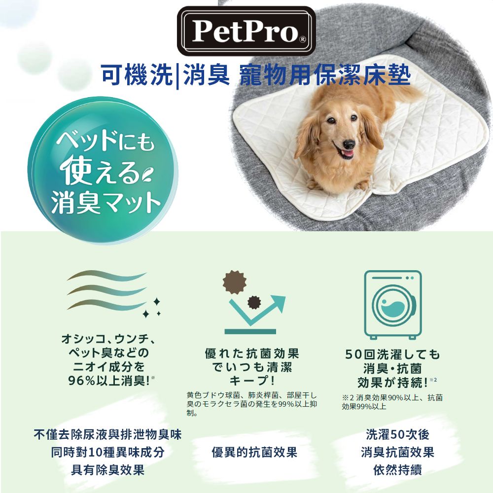  【PetPro】可洗寵物用消臭保潔床墊(S-M)