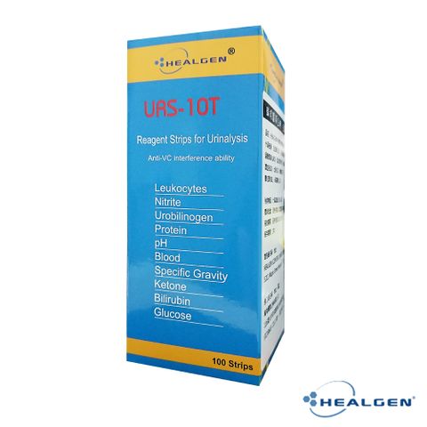 【Healgen】寵物尿液檢測分析試紙(10項測試)-100支入/筒 (美國原裝進口 操作簡單 毛孩照護)