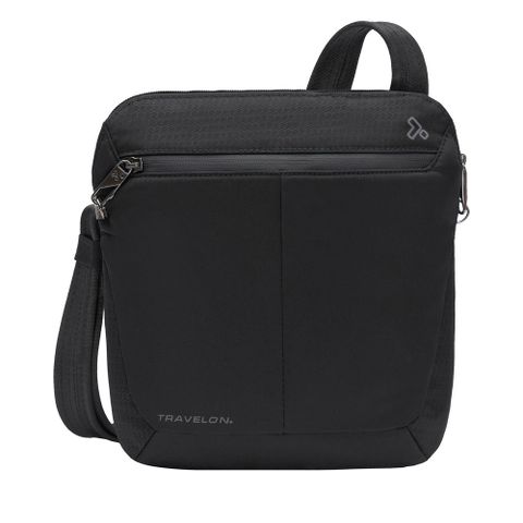 TRAVELON RFID方型防盜斜背包(黑)