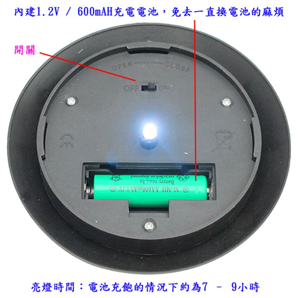 月陽 超值2入黑帽太陽能充電式自動光控LED庭園燈草坪燈插地燈(50042)