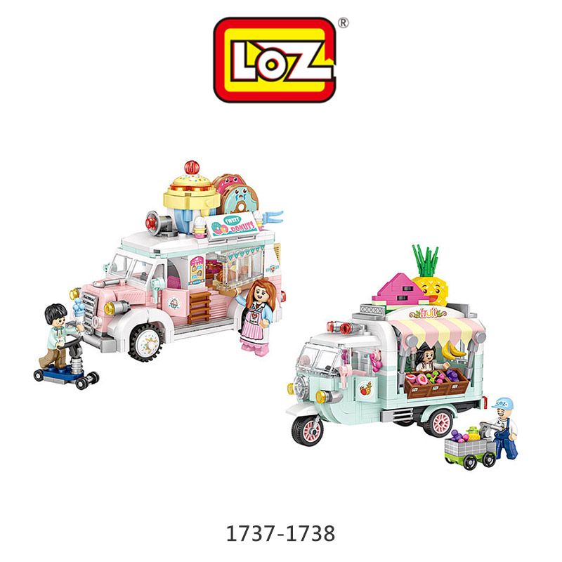 LOZ  mini 鑽石積木-1737 水果車 1738 甜品車