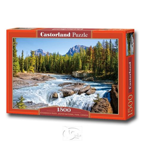 【波蘭Castorland拼圖】阿薩巴斯卡瀑布Athabasca River, Jasper National Park, Canada.-1500片