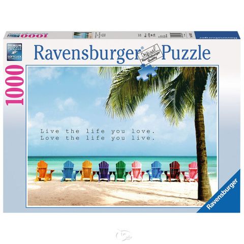 Ravensburger 維寶拼圖 【德國Ravensburg拼圖】夏日的悠閒時光Live the life you love-1000片