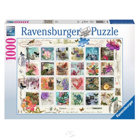 Ravensburger 維寶 【德國Ravensburg拼圖】花卉郵票集錦Vintage Postage-1000片