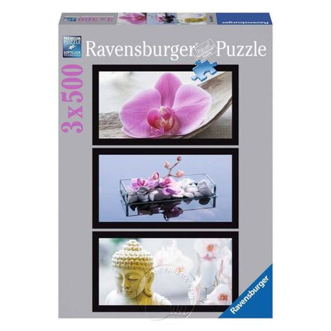 【德國Ravensburg拼圖】禪意花卉組圖Zen (Art Flowers)-3x500片