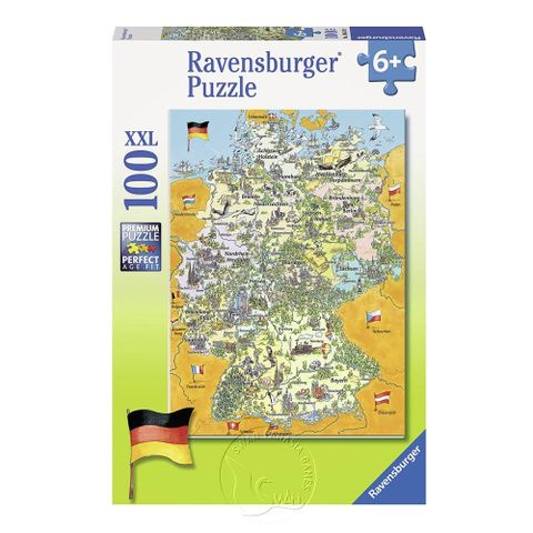 Ravensburger 維寶拼圖 【德國Ravensburg拼圖】德國的多彩多姿地圖Multicolored Map of Germany-100XXL片