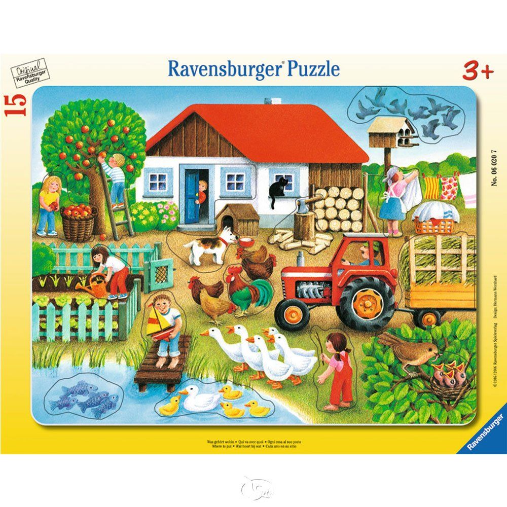 Ravensburger 維寶 【德國Ravensburg拼圖】這些東西屬於哪裡Where To Put?-兒童紙板拼圖-15片