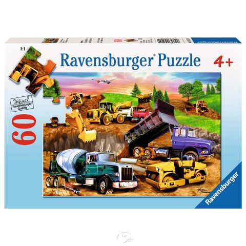 Ravensburger 維寶拼圖 【德國Ravensburg拼圖】工程車的作業Construction Crowd-60片