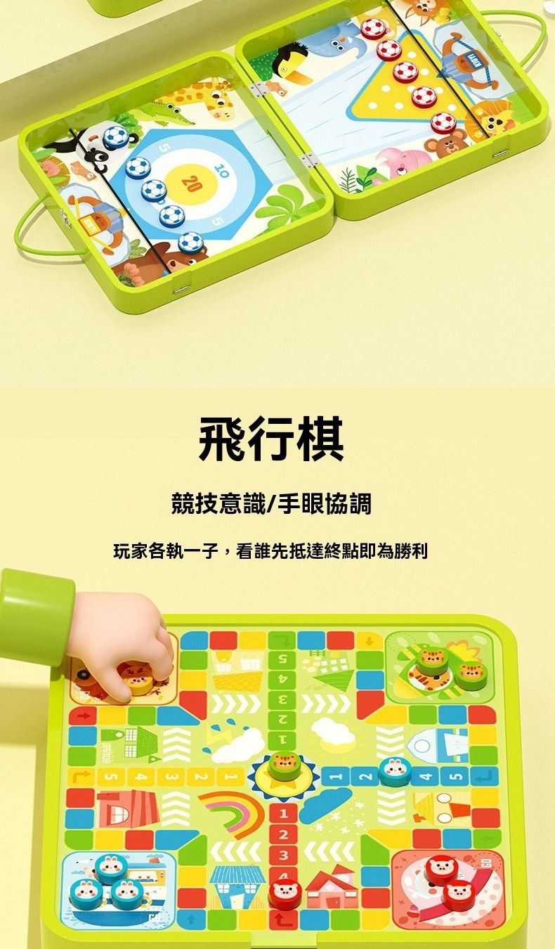 20飛行棋競技意識/手眼協調玩家各執一子,看誰先抵達終點即為勝利32S25