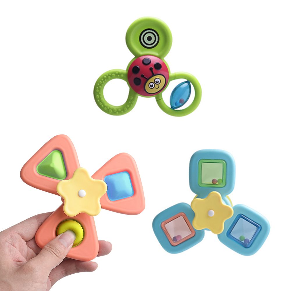Mesenfants 【3入】益智玩具 KOTY吸盤轉轉樂 吸盤陀螺旋轉兒童玩具