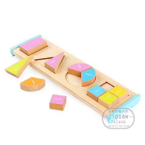 Jigsaw 蒙特梭利數學幾何形狀分割教具-幾何分割