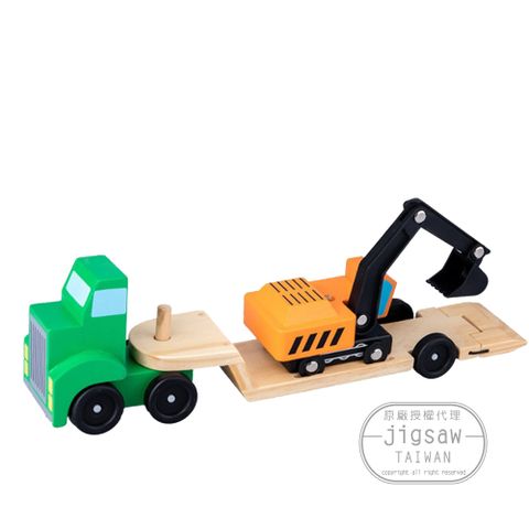 Jigsaw 兒童玩具車 拖吊車搭挖土機
