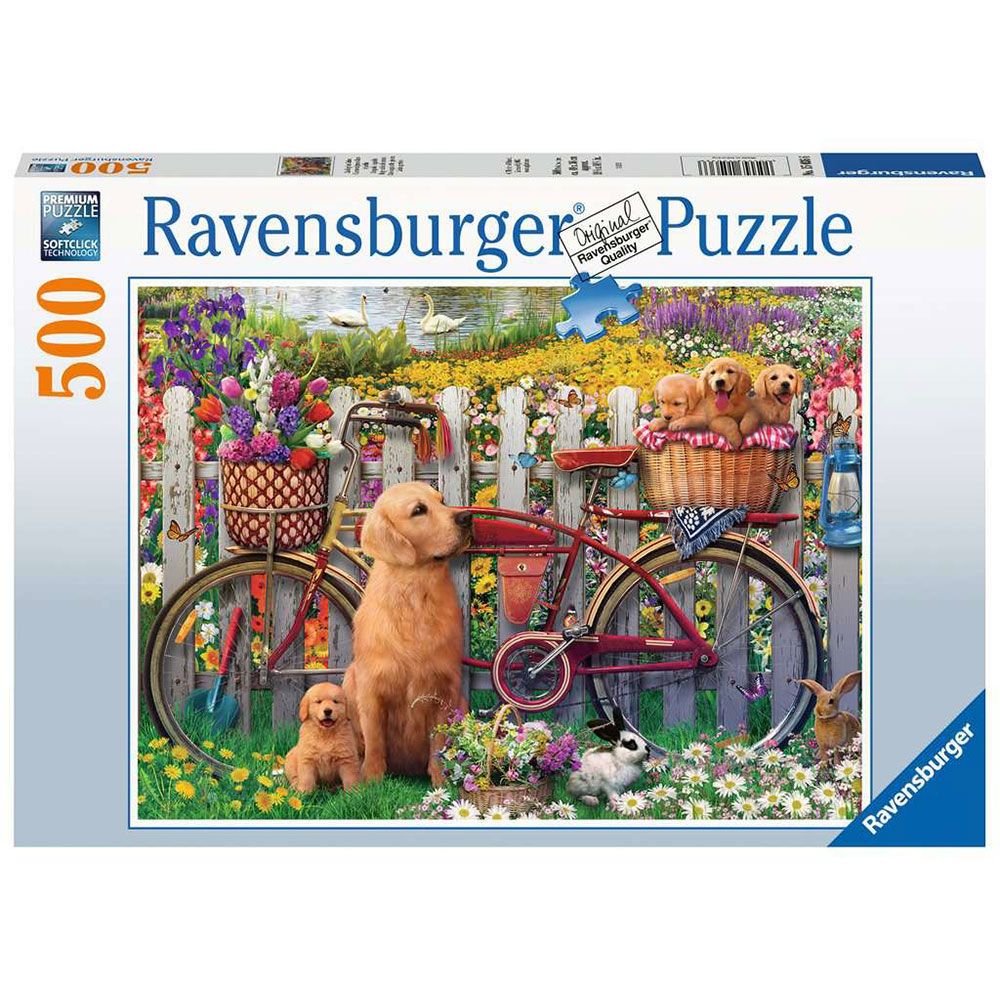 funbox 麗嬰國際 德國Ravensburger維寶拼圖 花園裡的狗狗 500片