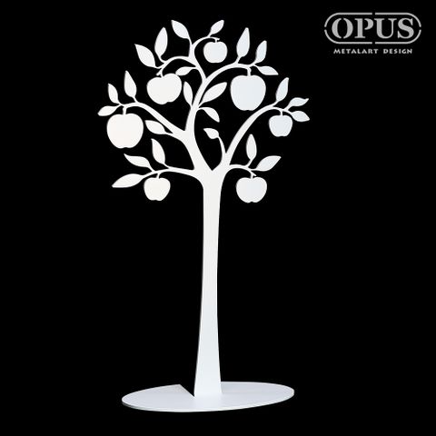 OPUS 東齊金工 歐式鐵藝飾品架《蘋果樹》優雅白