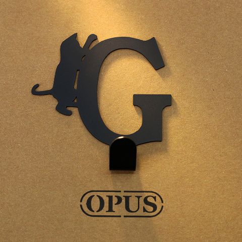 OPUS 東齊金工 歐式鐵藝-壁飾掛勾《當貓咪遇上字母G》