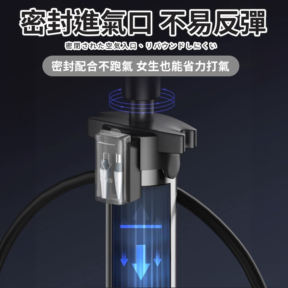  【幕日嚴選】打氣筒 打氣桶 腳踏車打氣筒 快速充氣 四層結構 三用氣嘴 可讀氣壓表(防凍/防爆/耐磨)