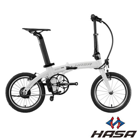 HASA 赫速 SEF16 16吋單速5段電動輔助//鋁合金前叉//摺疊自行車-白