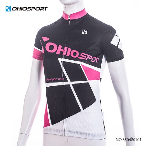 【路達自行車衣百貨】OHIOSPORT 1501-專業競速女車衣-桃紅