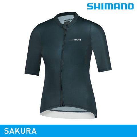 【城市綠洲】SHIMANO SAKURA 女性短袖車衣 / 深海藍