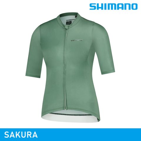 【城市綠洲】SHIMANO SAKURA 女性短袖車衣 / 鏡面綠