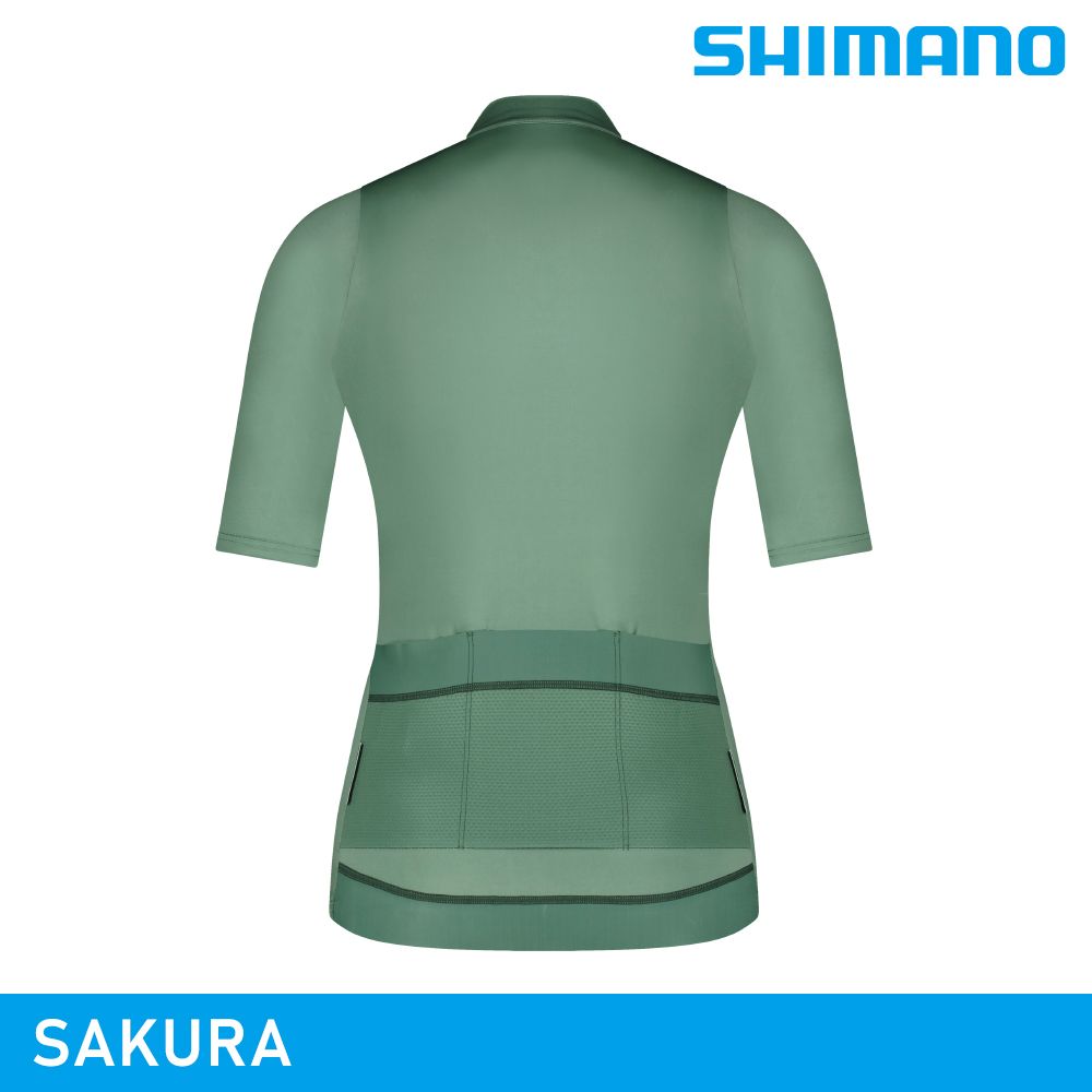 SHIMANO 禧瑪諾 【城市綠洲】 SAKURA 女性短袖車衣 / 鏡面綠