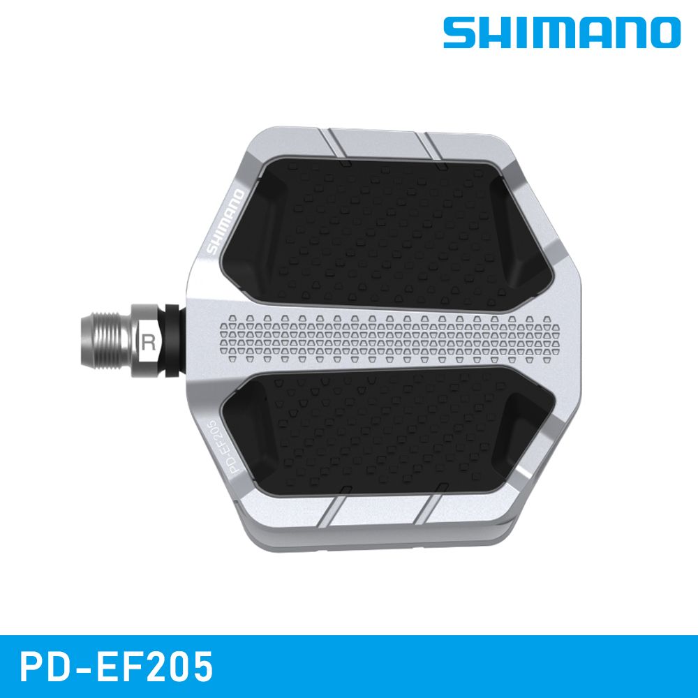 SHIMANO 禧瑪諾 【城市綠洲】 PD-EF205 平面踏板 / 銀色