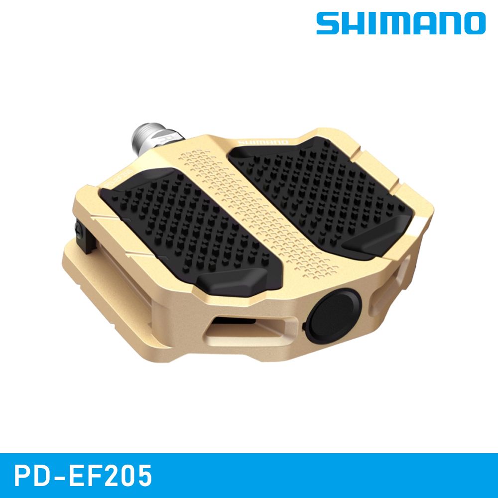 SHIMANO 禧瑪諾 【城市綠洲】 PD-EF205 平面踏板 / 金色