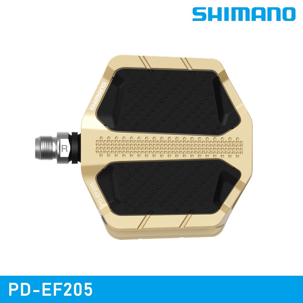 SHIMANO 禧瑪諾 【城市綠洲】 PD-EF205 平面踏板 / 金色