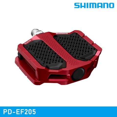 SHIMANO 禧瑪諾 【城市綠洲】 PD-EF205 平面踏板 / 紅色