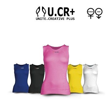 U.CR+ ST1機能性超輕量無縫內衣ST1 五色系列(粉紅色)─背心款(ST1 Compression Vest)