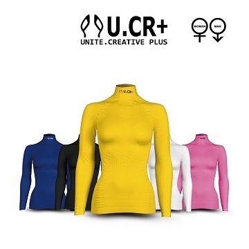 U.CR+ ST1機能性超輕量無縫內衣ST1 五色系列(黃色)─長袖款(ST1 Compression Wear)