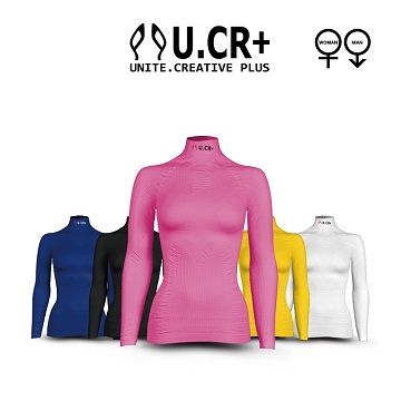 U.CR+ ST1機能性超輕量無縫內衣ST1 五色系列(粉紅色)─長袖款(ST1 Compression Wear)