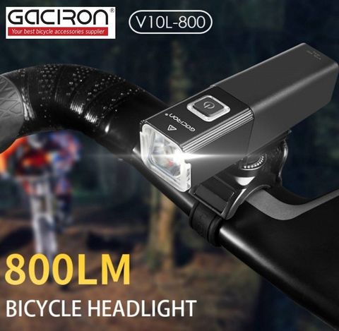 GACIRON加雪龍800流明高亮度防水專業自行車前燈