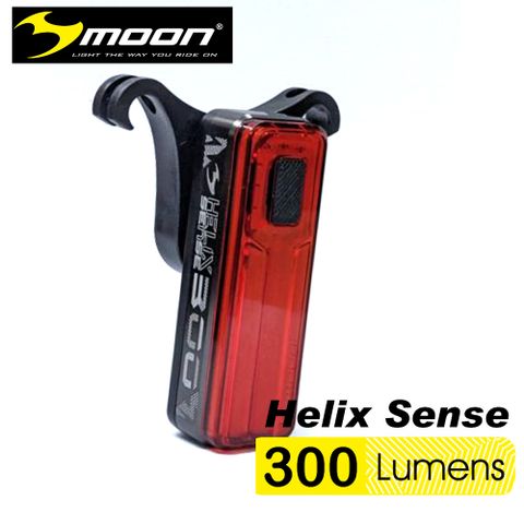 MOON Helix Sense 300流明5模式IPX7防水紅光智能煞車燈/單車後燈