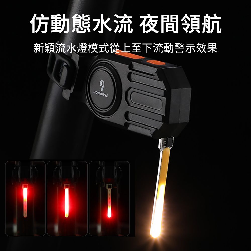 LUYOO 高亮警示自行車尾燈 USB充電單車後燈 夜騎尾燈 警示燈 照明燈 腳踏車燈 單車燈