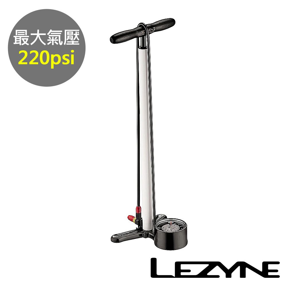 LEZYNE 立地式打氣筒 220psi 美法嘴兩用 CLASSIC FLOOR DRIVE 3.5+ (直立式/灌氣/補胎/自行車/單車)